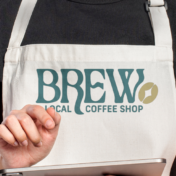 An Image Transfer Iron-On applied to an apron.